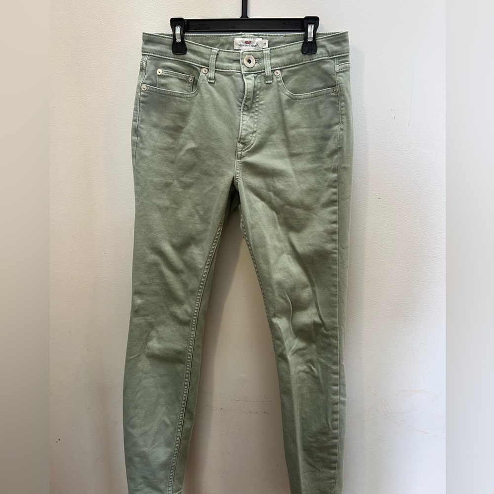 Vineyard Vines Women's Light Green Skinny Jeans size 25